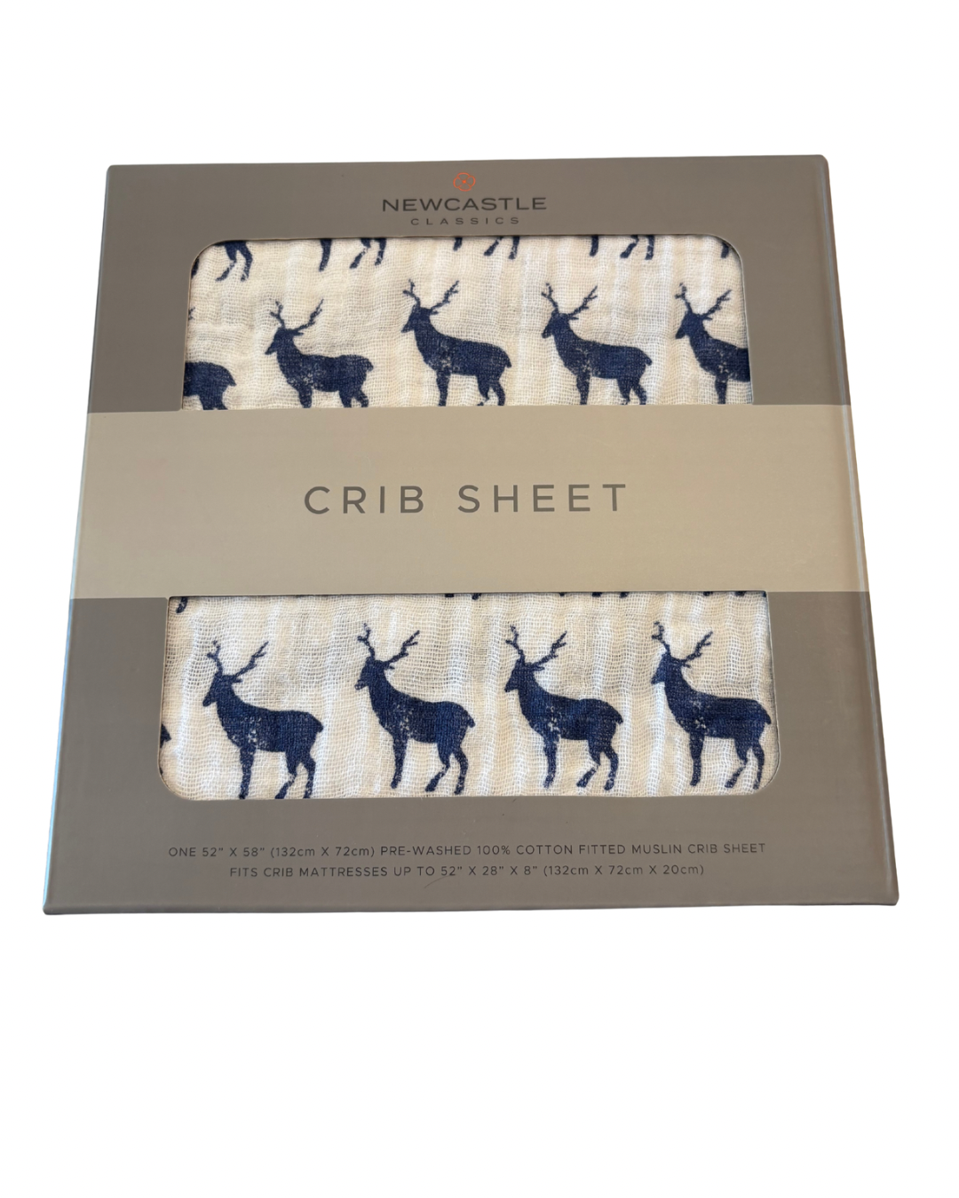 Blue Deer Crib Sheets