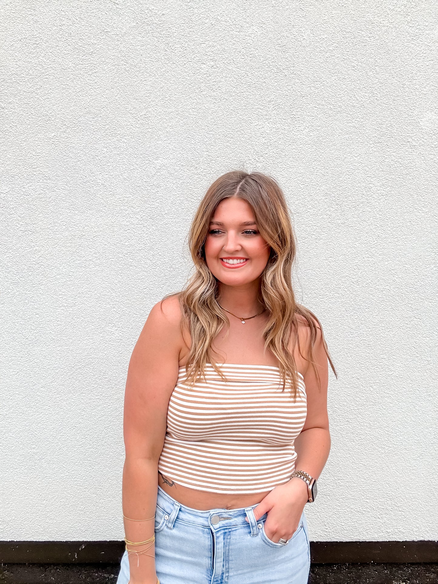 Day Dream Tube Top - Khaki
