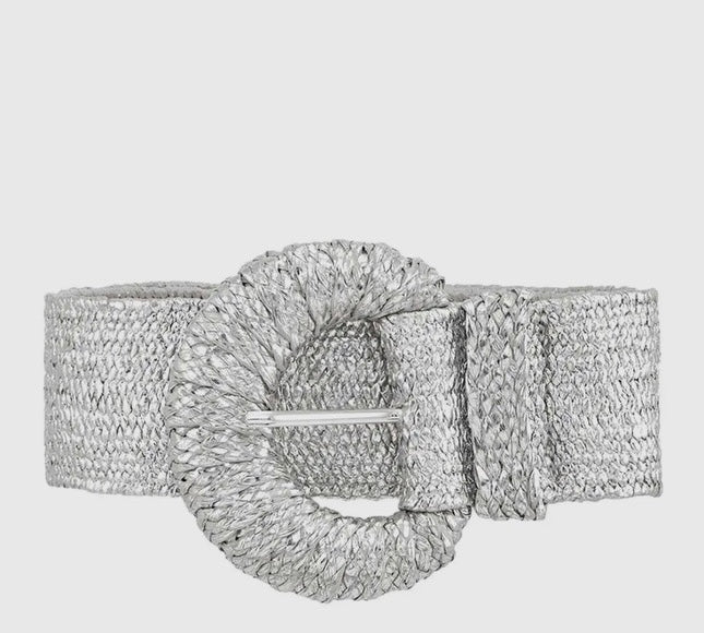 Silver Metallic Belt