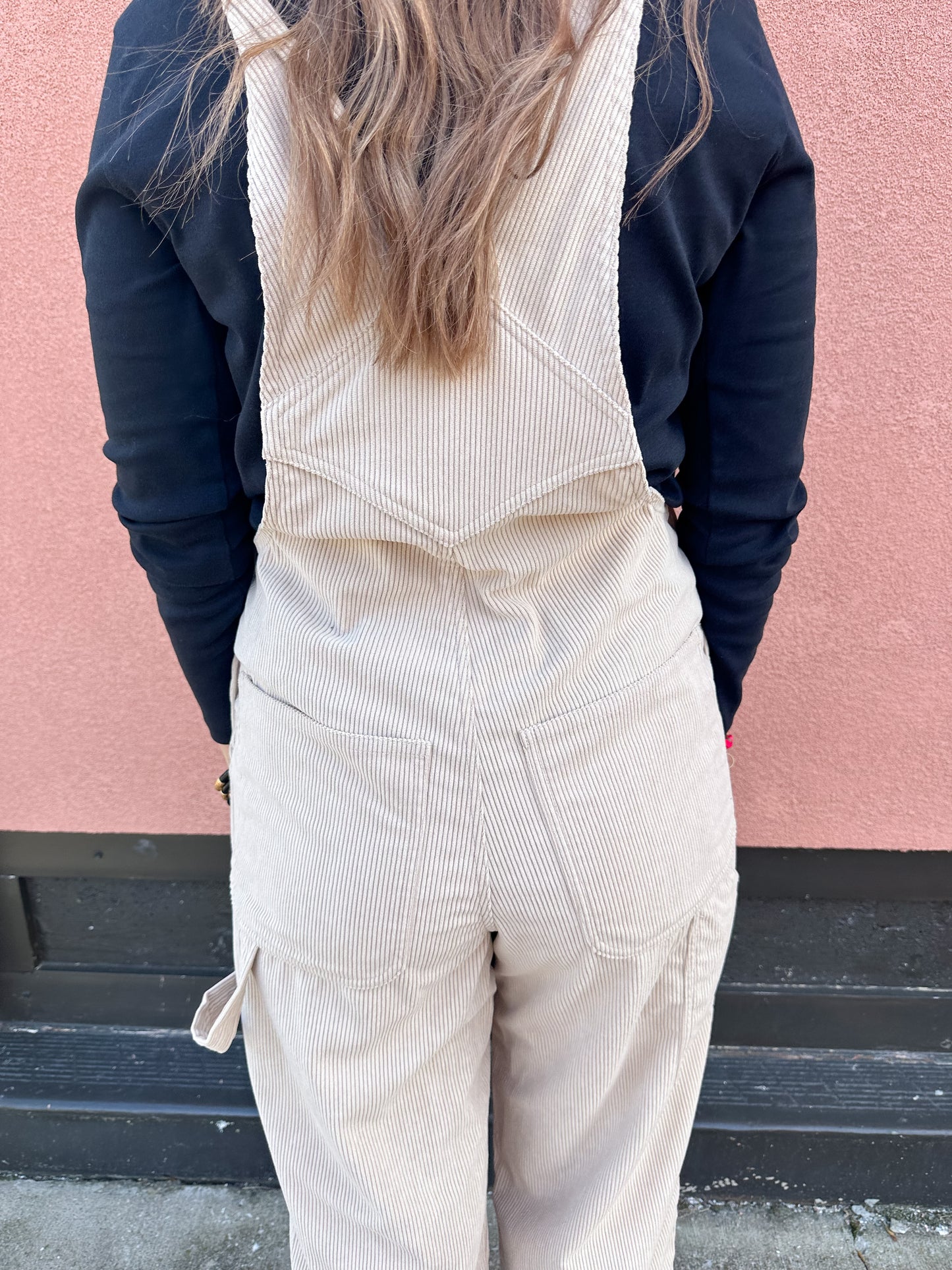 Corduroy Overalls - Beige