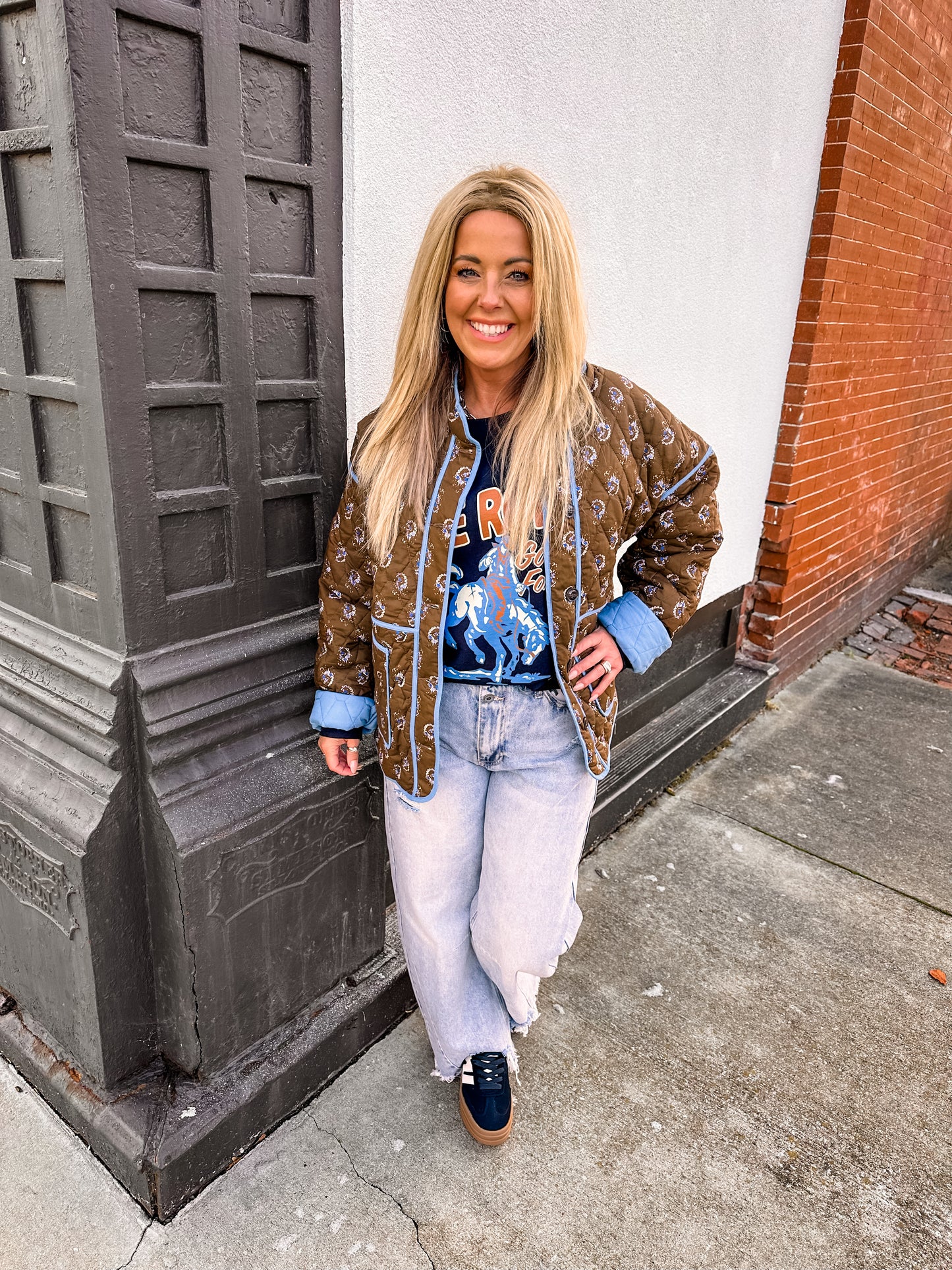 Vintage Feel Quilted Jacket - Mocha