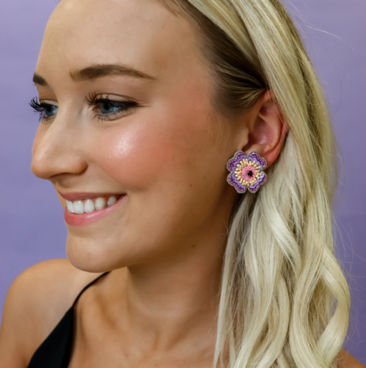 Flower Beaded Earring