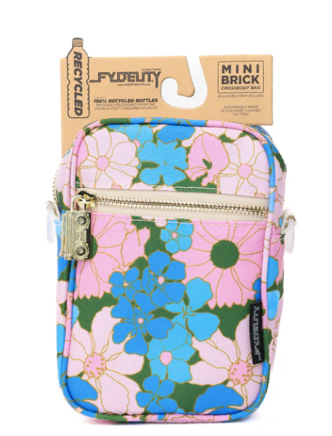 Blue Floral Mini Crossbody