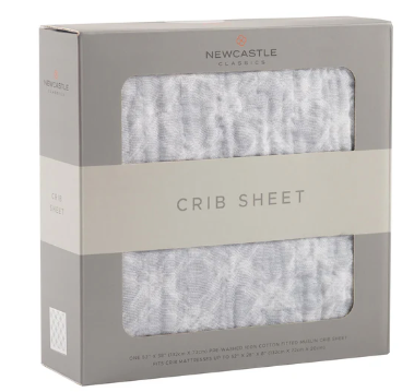 Grey Glacier Crib Sheet
