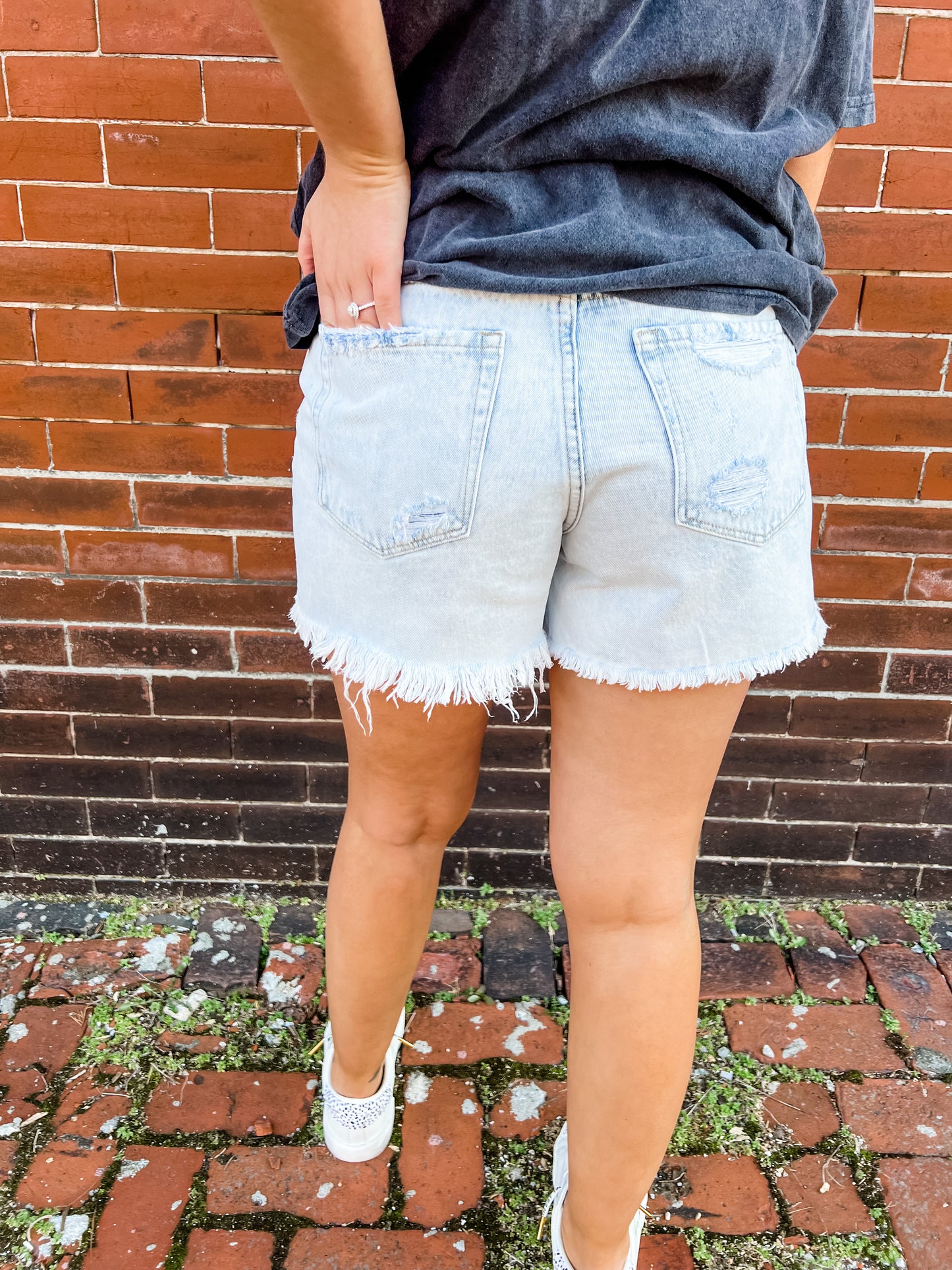 Everyday Light Wash Denim Shorts
