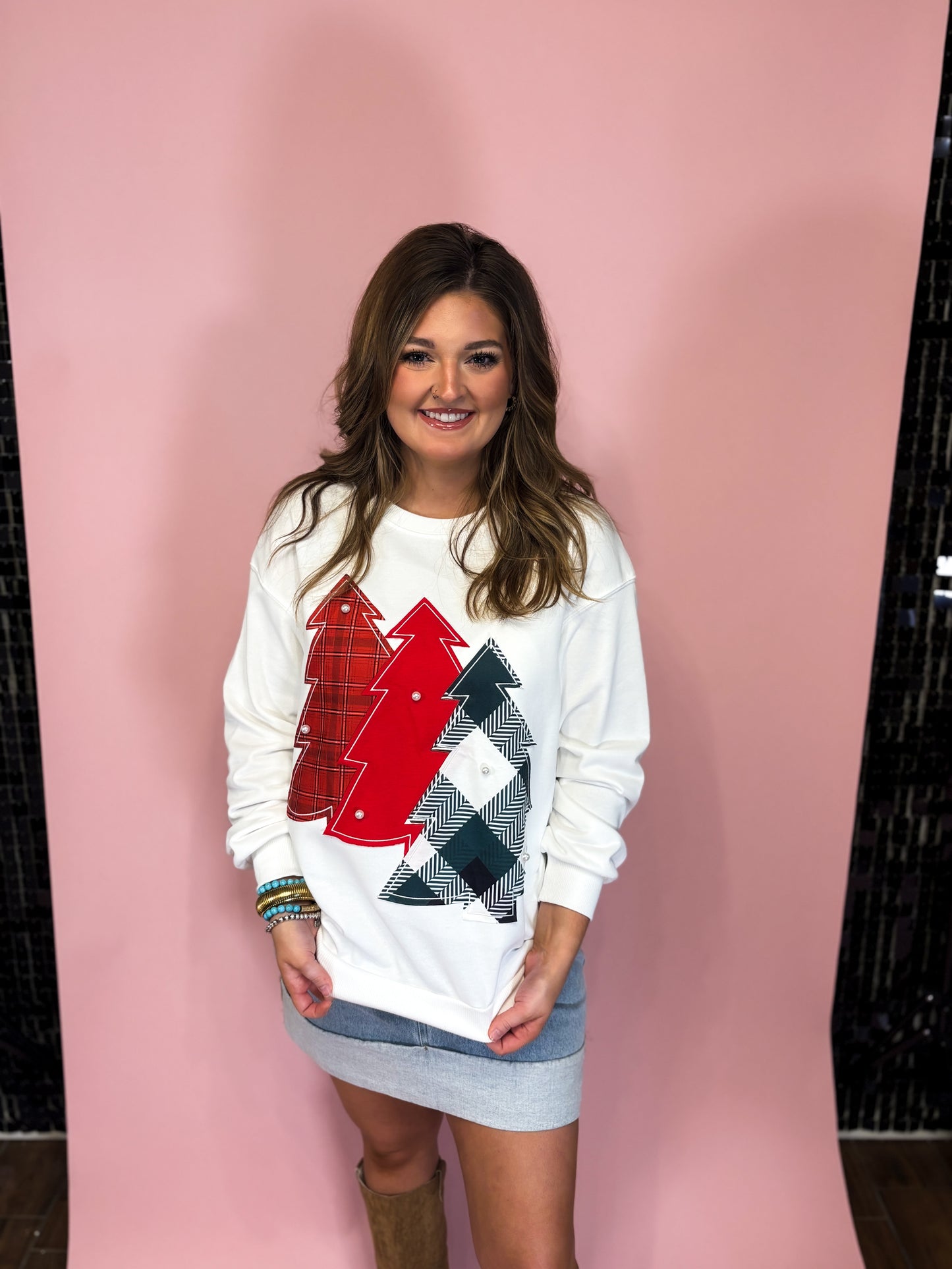 Christmas Tree Patch Sweatshirt