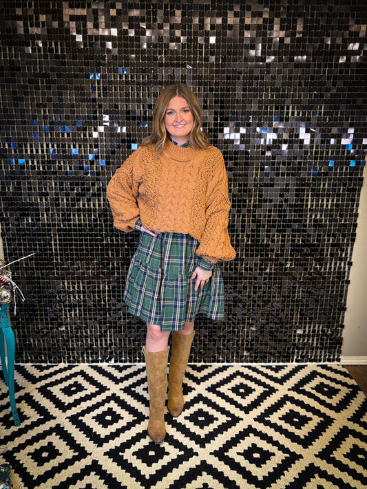 Evergreen Plaid Dress