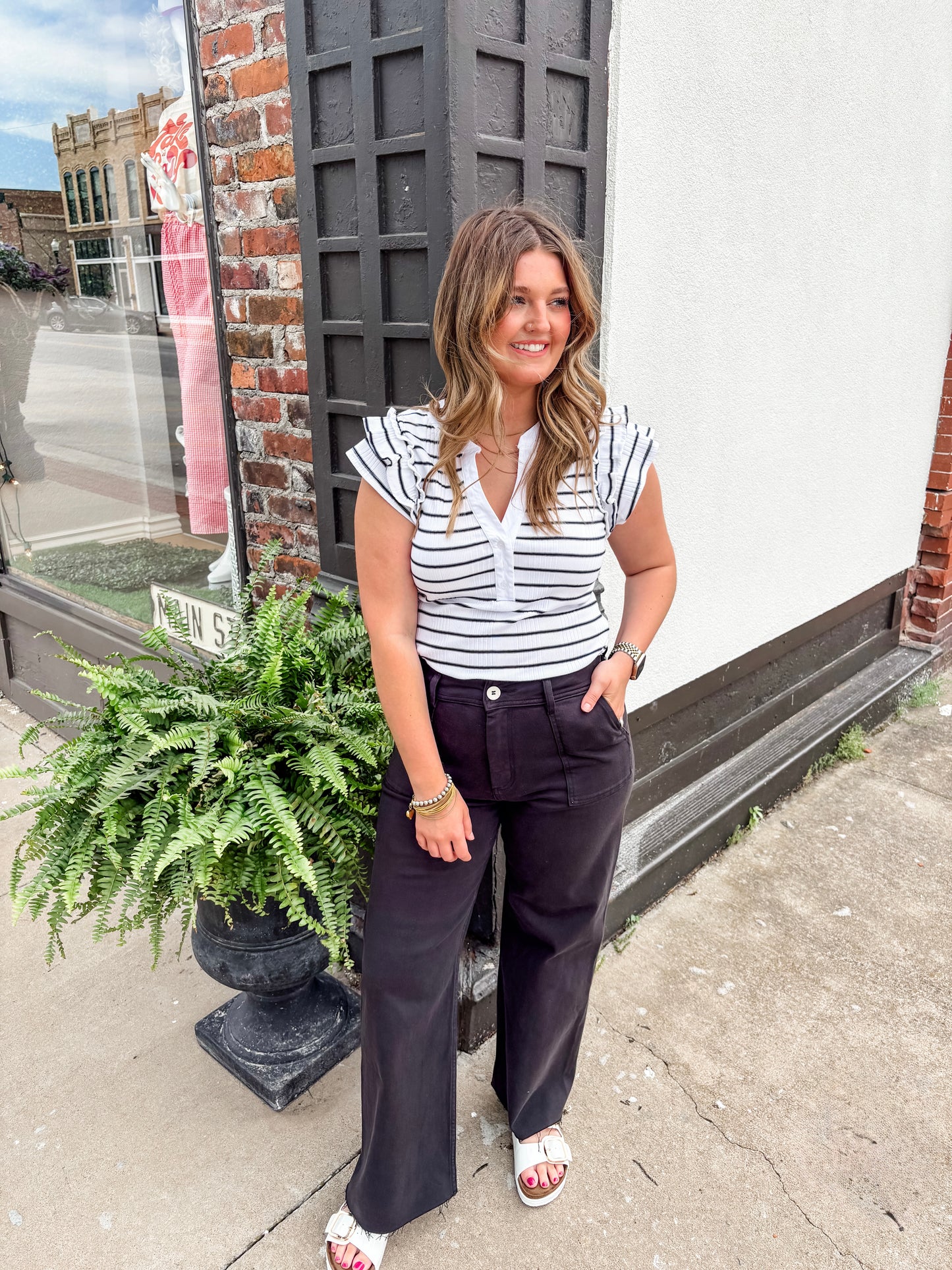 Sass Stripe Top