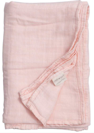 Peaches and Cream Muslin Swaddle