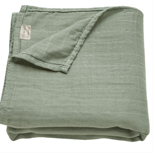 Green Apple Muslin Swaddle