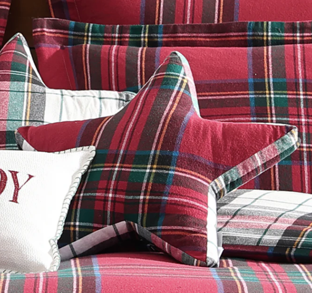 Plaid Star Pillow